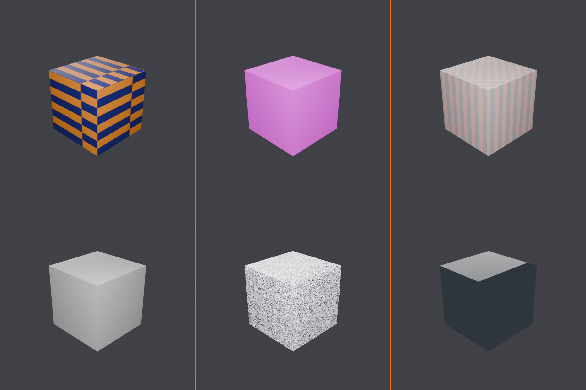 A six-panel troubleshooting grid of common material problems, each labeled with the problem and its fix.