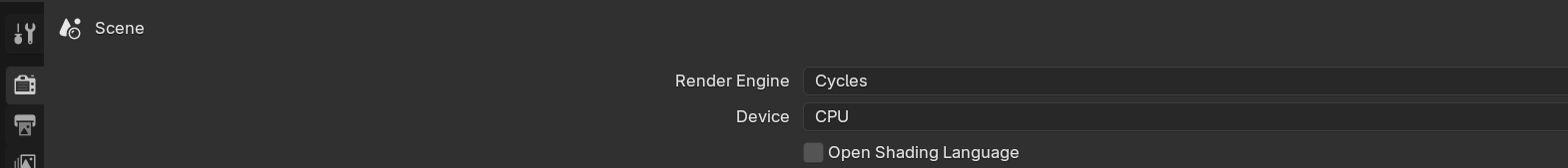 Render Properties tab showing the Device dropdown set to CPU, directly below the Render Engine dropdown.