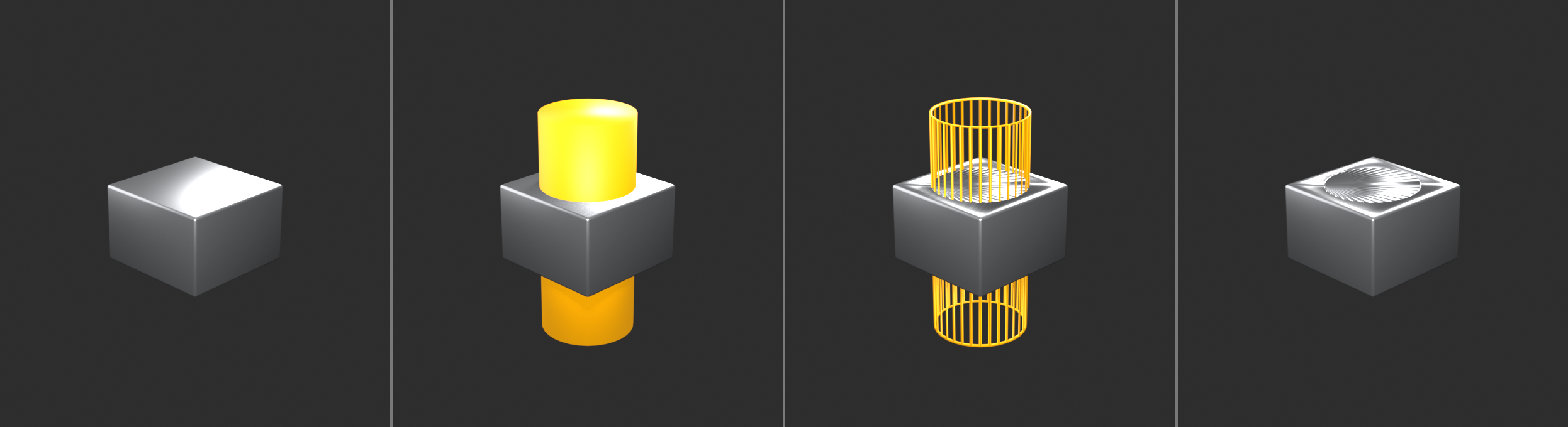 Boolean modifier workflow in four steps