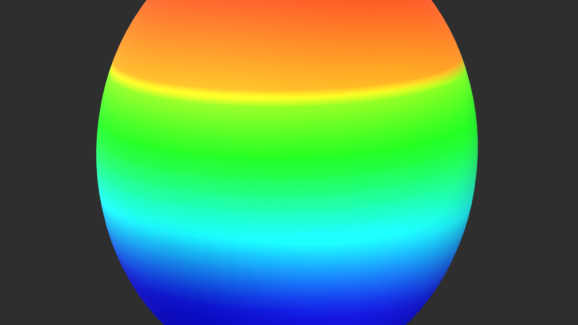 A weight-painted surface showing a red-to-blue gradient indicating hair density per region.