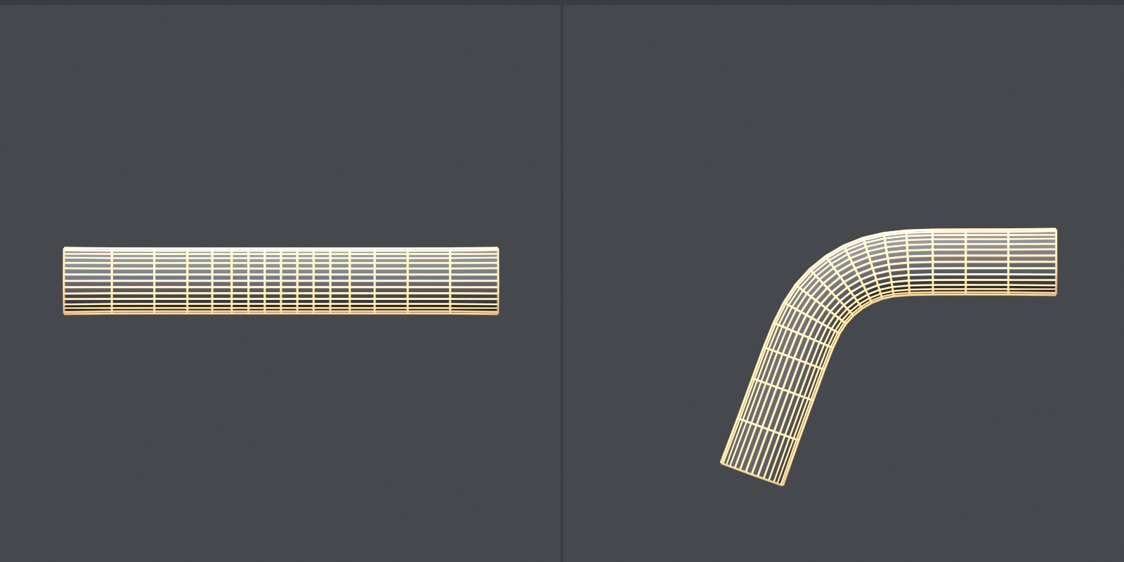 Elbow topology: straight vs. bent