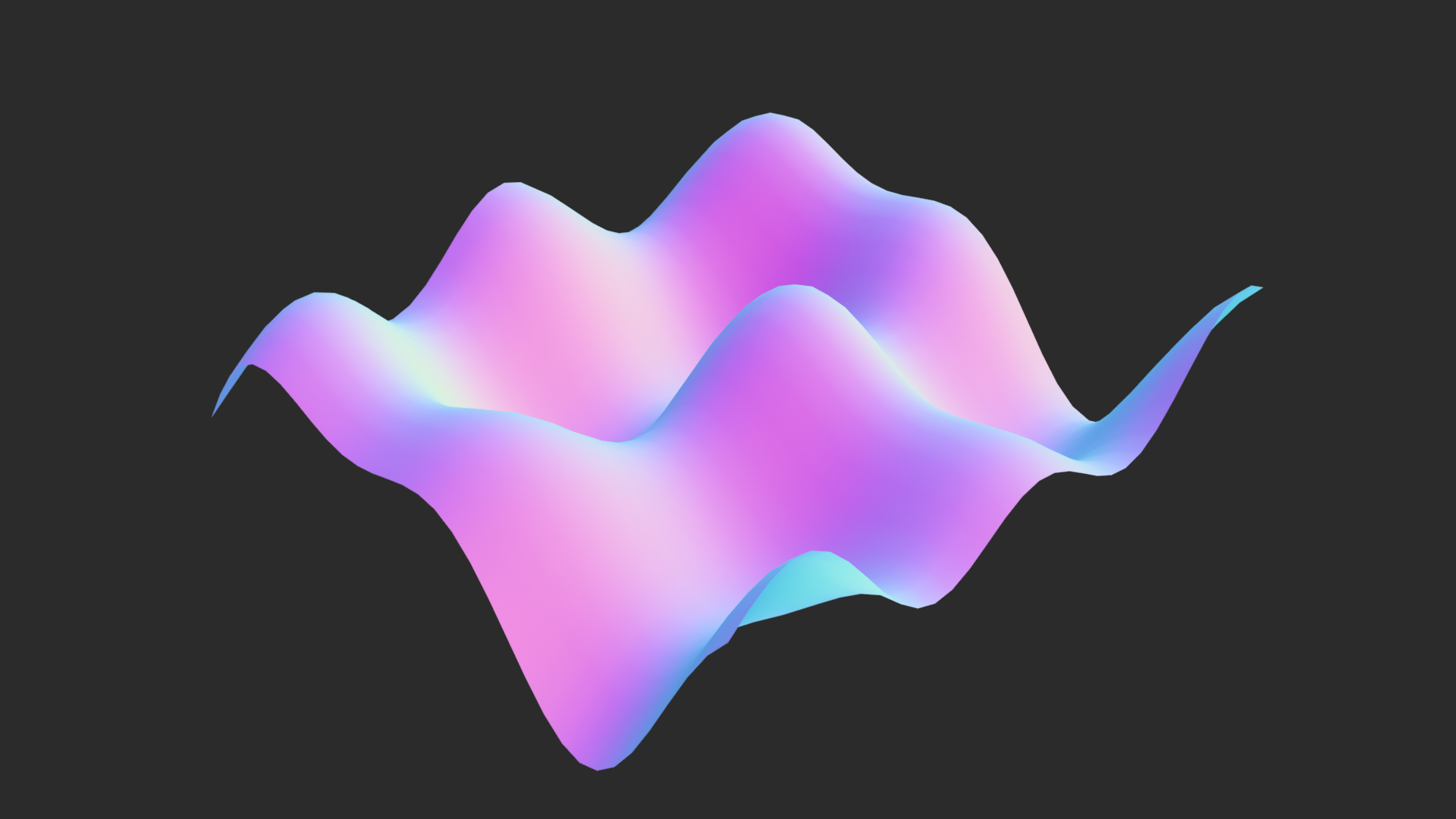 A surface colored by normal direction, showing the Normal field.