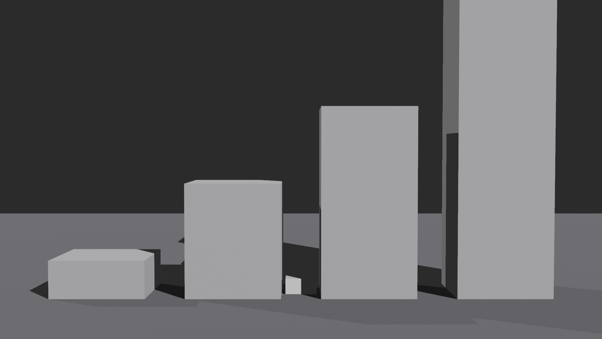 The same building generated at one, three, five, and ten floors.